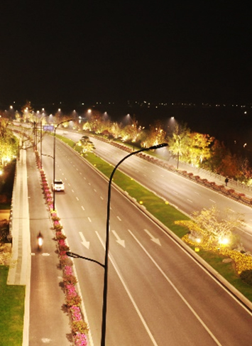 Zazielenianie krajobrazu i inżynieria oświetleniowa Qianjin Avenue, sekcja 1 w mieście Lin'an